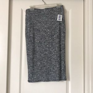Heather grey midi skirt